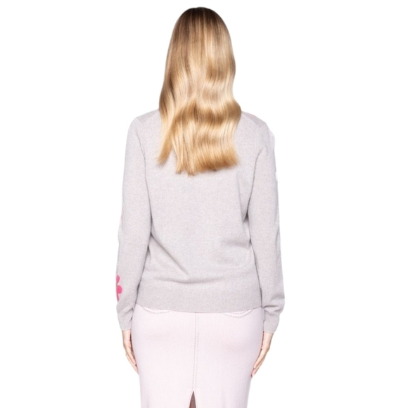 Black Goat Cashmere Daisy Sweater Gray Women's Large - Picture 2 of 8